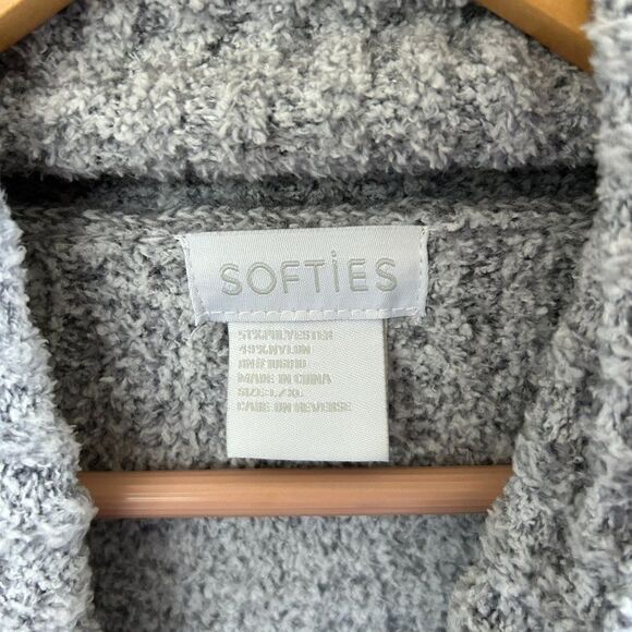 Softies Large / XL Sweater Dress Gray Lounger Pocket Cozy Soft Marshmallow - Picture 3 of 12